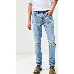 NWT PACSUN Destroy Light Stacked Skinny Jeans 32x3